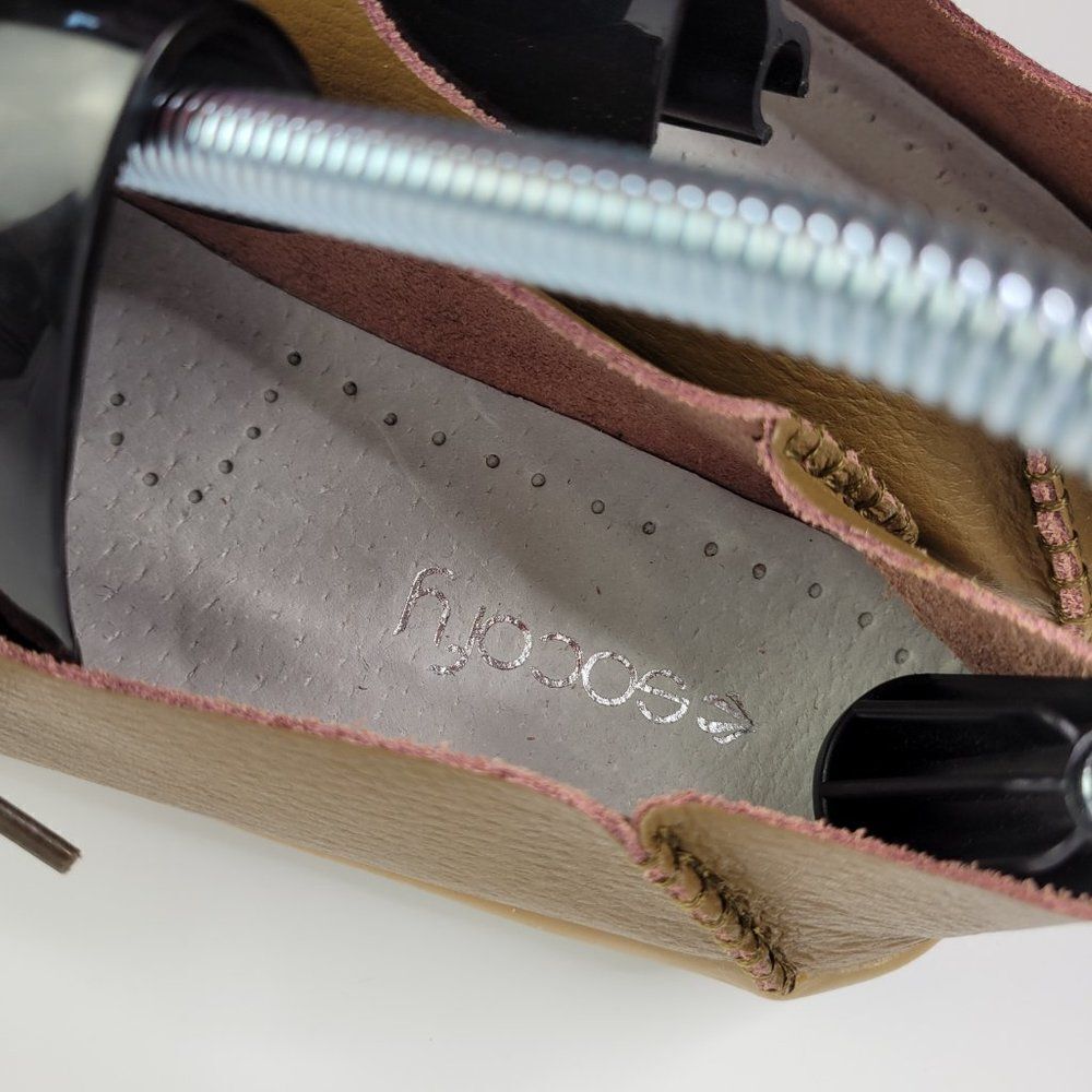 Socofy Womens Shoes Size 6 Brown Leather Moccasins Slip On Loafers Comfort - Picture 9 of 12